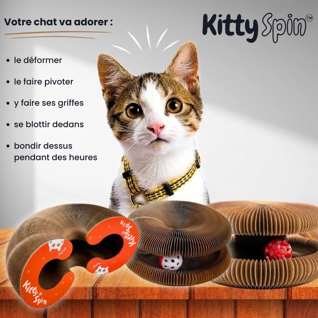 KittySpin™ | Griffoir interactif pour chats